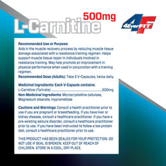 a bottle of l - carniine 500mg