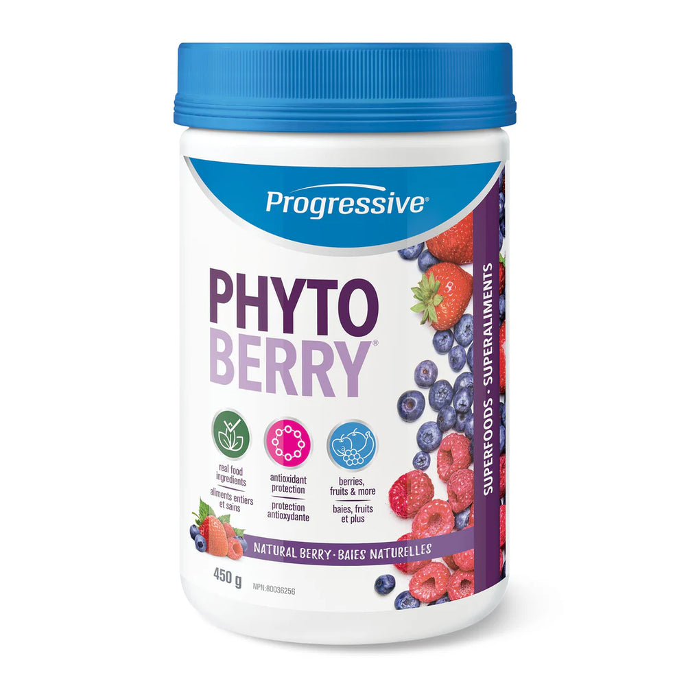 a jar of phyrto berry powder on a white background