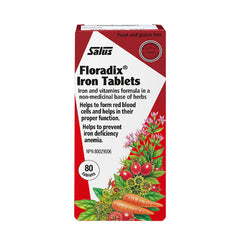 a box of iron tablets on a white background