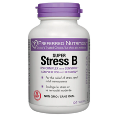 a bottle of preferred nutrition super stress b