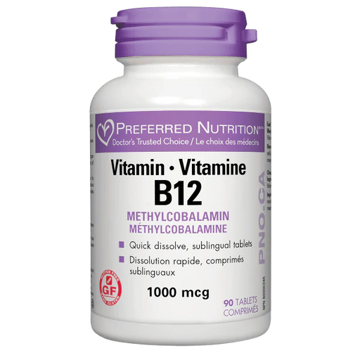 Preferred Nutrition Vitamin B12 Methylcobalamin 1000 mcg Tablets