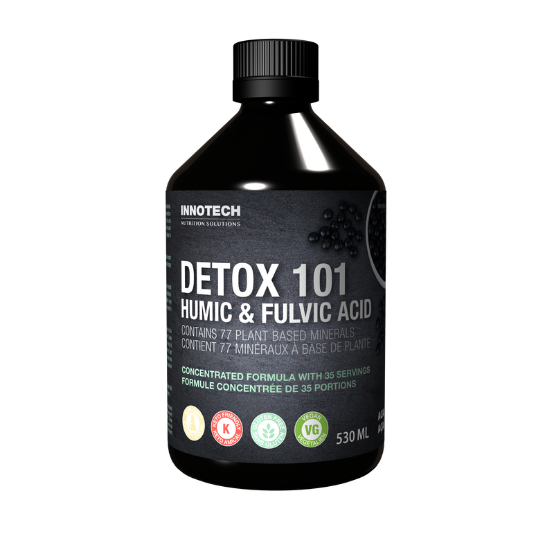 a bottle of detox 101 with a white background