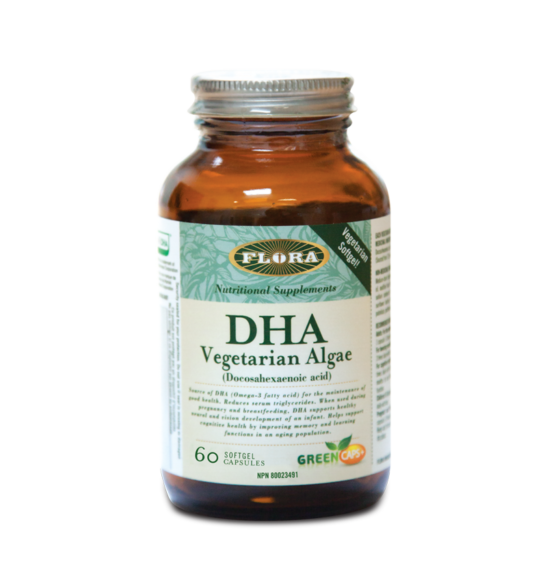 a bottle of dha vegetarian algae