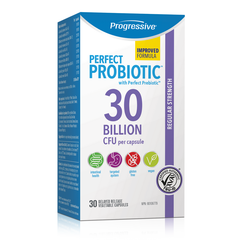 the front of a box of perfect probioticc 30 billion