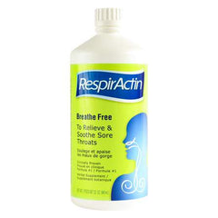 a bottle of respiractin breathe free toothpaste