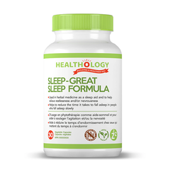 a bottle of healthology sleep great formula