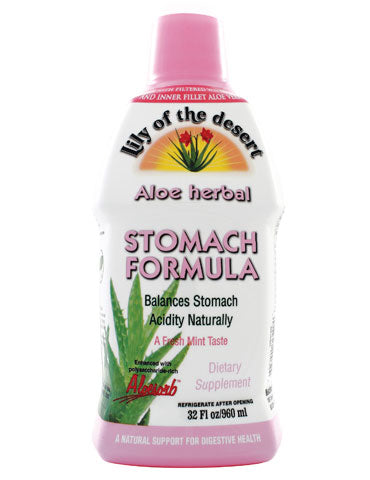 a bottle of aloe herb stomach formula