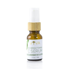 a bottle of brightening c - serum on a white background