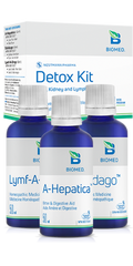 three bottles of lymf - a - hepatica with a box