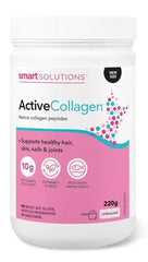 a bottle of active collagen on a white background