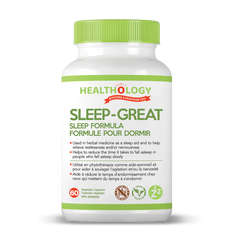 a bottle of healthology sleep great formula